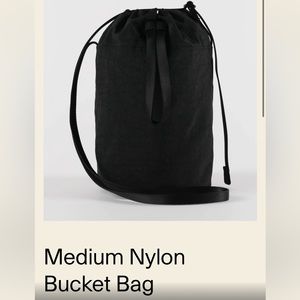 Baggu black nylon medium bucket bag